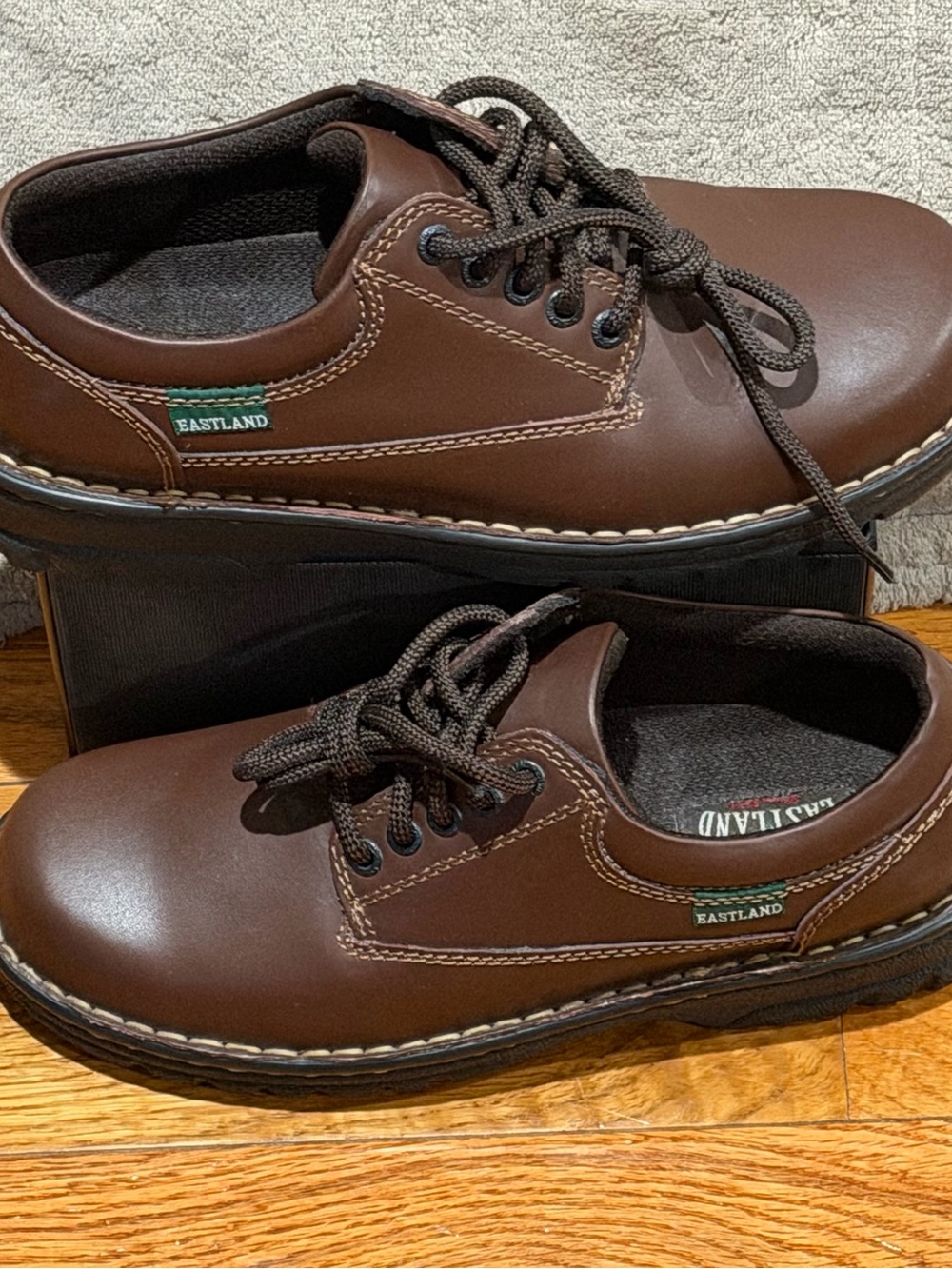 Eastland Oxford Womens 9 Brown 3150 Plainview Round Toe Laced Up Casual Leather